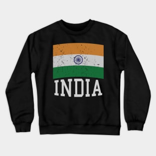 India Flag in Tricolor with Ashoka Chakra Desi Indian Crewneck Sweatshirt